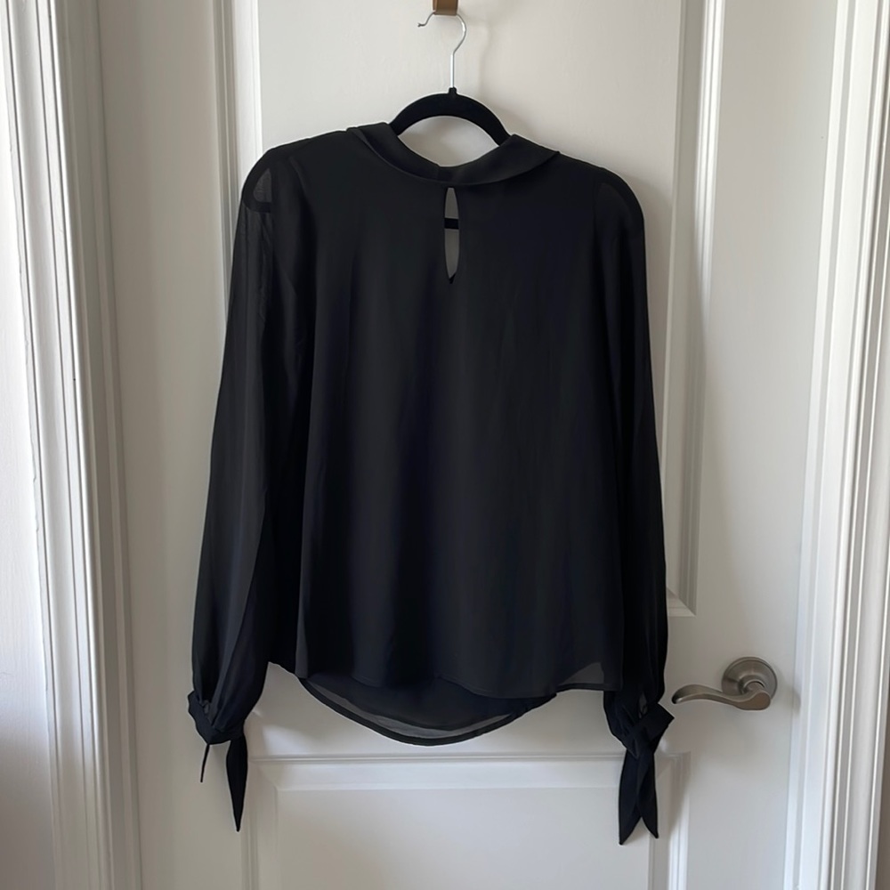 Naked Zebra Black Sheer Layered Blouse